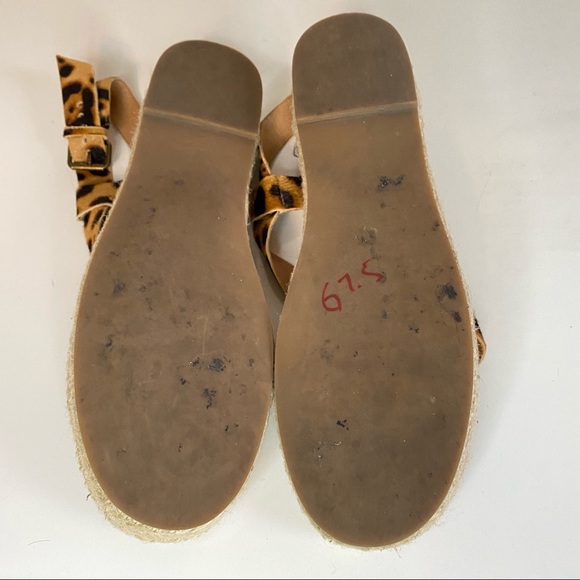 Madewell The Malia Espadrille Cheetah Leopard Sandal Size 9.5 - Picture 9 of 11